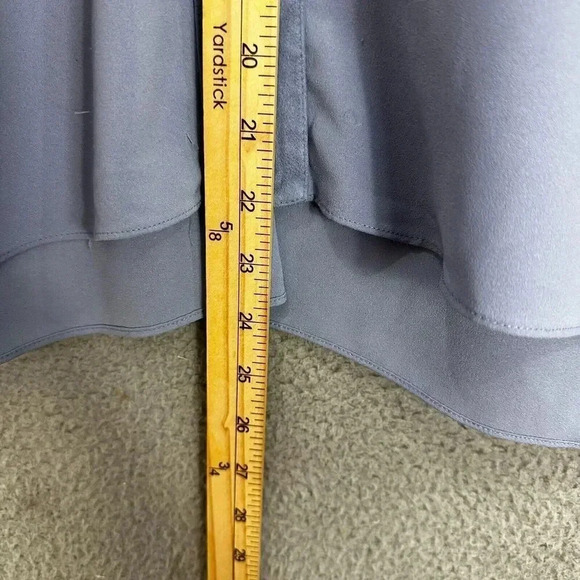 Bagatelle top womens small blue faux suede accent v neck boxy flowy casual‎ - Picture 5 of 8